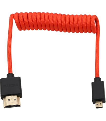 SMALLRIG Ultra Slim 4K Kabel (D Naar A) – 35 Cm, Flexibel, Met Kabelbinder, Voor Camera-rigs