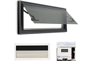 BJTDLLX 700x300mm Wohnmobilfenster Ausstellfenster Wohnwagen Fenster, Externes Push Fenster für RV, Wohnwagenfenster Ausstellfenster Camper inkl. Verdunklung Seitenfenster