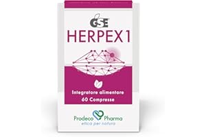 Prodeco Pharma GSE HERPEX1 60 Compresse - Integratore Alimentare a Base di Estratto Semi di Pompelmo, Uncaria, Alga Dulse e L-Lisina