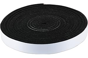 Carkio Joint de Fumoir Haute Température Auto-Adhésif en Feutre - Ignifuge pour Couvercle de Barbecue - 3/4" x 1/8", 10 Pieds