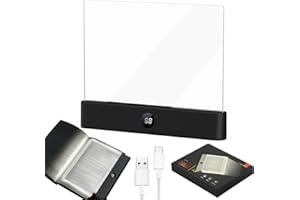 CHENRI Smart LED Book Light, Rechargeable LED Clear Full Page Reading Light with 3 Colors & Timer, Dimmable Clear Flat Reading Light, Student Reading Lamp Book Light Gifts for Readers Women Men (Black)