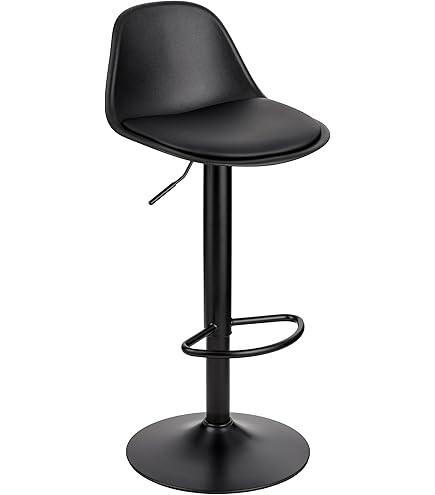 Sgabello Bar Girevole Totò Piccinni NEVADA - Regolabile In Altezza, Colore Total Black - Foto 6