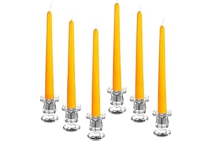 CHAS BETE Portavelas Vidrio Juego de 6, Candelabros para Velas de Vidrio, Portavelas Cristal Cónico para Decoración De Hogar Boda Fiestas