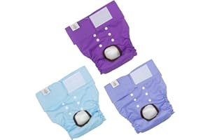 CuteBone 3pz Cane Pannolini Femmina Lavabile Durevole Doggie Diapers Pants Dog avvolge Doggy Mutandine Pannolino per Cani Grandi/Piccole Natale D11XL-IT