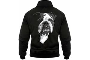 Spaß Kostet Herren Harrington Jacke Englische Bulldogge Motiv Bild Männer übergangsjacke
