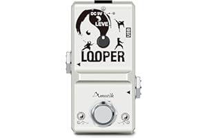 Amuzik Looper Electric Guitar Effect Loop Pedal 10 Minutes of Looping Unlimited Overdubs USB Port True Bypass, Nano