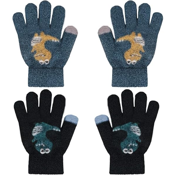 Guanti Senza Dita Per Bambini A Tema Coniglio - In Lana, Colore Rosa, Per Età 6-12 Anni - Foto 7