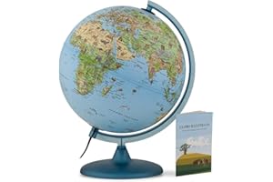 TECNODIDATTICA – 0325sasaitkbbgd6 – Globe Terrestre Safari avec Livre, 25 cm