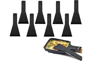 KIUIOM Raclette Schieber,Raclette Spatel,Raclette Pfannenwender Küchenwerkzeuge,8PCS Küchenutensilien für Antihaft Pfannen Käse Grills Gourmet Bretter Bratpfannen Fondue