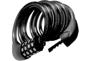 ZCYLPT Bike Lock,Bicycle Locker Combination 4 Digit 1800mm/12mm Long Cycle Chain Cable Locks High Security Bike Cable Lock for E-Bike Mountain Outdoor Ski Gate Accessories