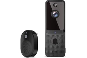 Aiwit Vidoe Doorbell Camera Wireless, Indoor/Outdoor Surveillance Cam, Smart AI Human Detection, Live View, Included Chime Ringer, 2-Way Audio, Night Vision, Cloud Storage, 2.4G WiFi