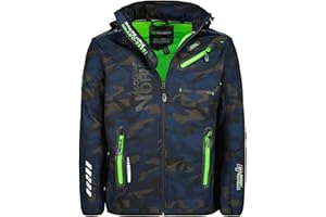 Geographical Norway ROYAUTE MEN - Giacca Softshell Impermeabile Uomo - Giubbotto Cappuccio Traspirante All'aperto - Giacca Invernale Antivento - Ideale Attività All'aperto