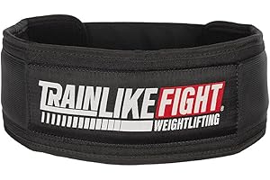 TRAINLIKEFIGHT - Cinturón Halterofilia - Cinturón para Entrenamiento Funcional, Levantamiento de Pesas, Fitness y Entrenamiento con Altas Cargas - Soporte Lumbar