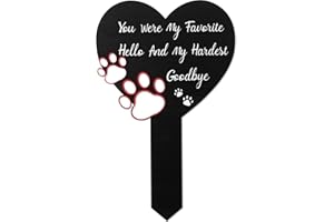 PEIQICHU 30CM Large Dog Grave Markers Outdoor Metal Garden Memorial Plaque For Pet Memorial Tribute Stick Graveside Ornaments Cemetery Plaque Cross Marker Dogs Cats Remembrance Gifts Pet Headstone Graveyard
