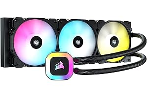 CORSAIR H150 RGB Raffreddatore per CPU a Liquido - 360 mm AIO - Ventole SP120 RGB ELITE - Adatto a Intel LGA 1200/115X/2066, AMD AM4 - Adattatore ARGB per Scheda Madre Incluso - Nero