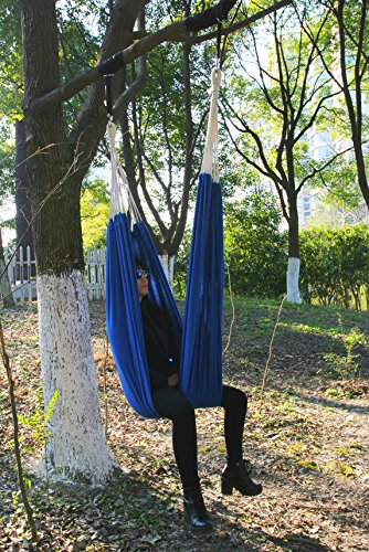 Kronenburg Hängematte Mehrpersonen 210 x 150 cm, Belastbarkeit bis 300 kg TÜV SÜD geprüft, Blau - 3