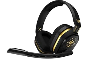 ASTRO Gaming A10 Casque Gamer, Edition The Legend of Zelda, Léger et Résistant, Dolby ATMOS, 3,5mm Audio Jack compatible avec Xbox Series X|S, Xbox One, PS5, PS4, Switch, PC, Mac, Smartphone - Noir/Or