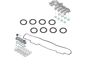 AUTOCRAFT Kit guarnizioni collettore aspirazione motore 1.6 HDi TDCi DV6 compatibile per 207, 308, C3, C4, Focus, Fiesta, C-Max, V50, Mazda 3, 5, S40 OEM 0348.G3, 9802448680
