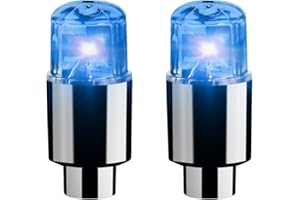 AILOPTA 2 Tapas Vástago Válvula Neumático LED Luz Neón, con Sensores Movimiento Luces Rueda Neumático Coche, Lámpara Luces Rueda Rueda Automática Motocicleta