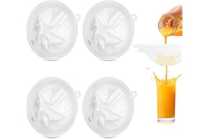 4 Stück Sieb Fein, Pavlleen Feines Sieb Filter, 200/300 / 400/450 Mesh, Leicht zu Reinigendes, Küchensieb Kunststoff Passiersieb, für Saft, Milch, Kaffee, Sojamilch