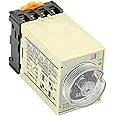 Walfront Delay Timer Relay Knob Control, ST3PA-B 0-10S Terminals Delay Timer Time Relay Knob Delay Timer Time Relay, AC 220V Delay Timer Time Relay with Socket
