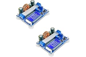 diymore-IOT 2 Stück Boost Converter Anzeige Konstantstrom-Konstantspannungs-Boost-Buck-Modul, 35W Einstellbarer Step-Down-Up-Spannungsregler mit LCD-Display