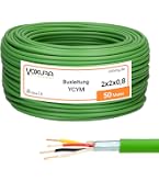 Lapp 10 Mètres 2170240 Unitronic BUS EIB – Câble De Bus KNX Blindé Vert 2x2x0,8 – Pour Installation Technique Du Bâtiment