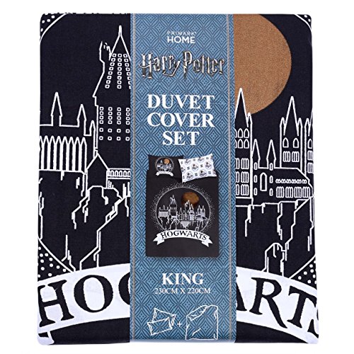 Harry-Potter-Hogwarts-2-tlg-Wende-Bettwsche-Set-King-Size-230x220-Schwarz