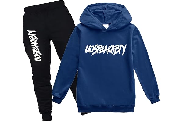 amropi Garçon Ensemble Pantalon et Haut Sweat à Capuche Enfants Set pour 2-15 Ans