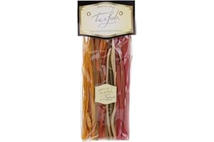 ‎ANTICO PASTIFICIO TEALDI Tealdi original italienische Pasta, Tagliatelle, 5 Aromen bunte Nudeln,farbig, aus Italien, Spezialitäten, bunt 250 g