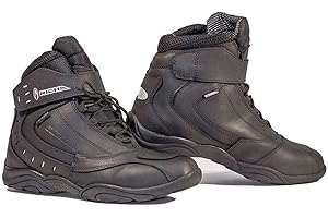 Richa Slick Urban Short Paddock Waterproof Touring Motorcycle Boots Black