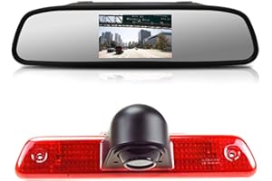 KALAKUS Impermeabile 170 ° Angolo Telecamera Retromarcia +4.3 Pollici Specchietto retrovisore Visione Notturna per Peugeot Expert 2007-2016/Fiat Scudo 2007-2016/Citroen Jumpy 2007-2016