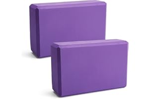 ZMDMAH Blok do jogi, zestaw 2 bloków do jogi, klocki do jogi, pilatesu, fitnessu, uniseks (fioletowy, 1)