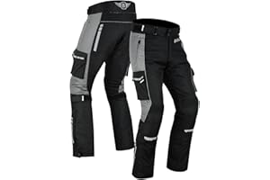 BÜCHII Buchii Ballistic Motorbike Trousers Mens Motorcycle Trousers Windproof Textile Biker Pants Armoured Cordura Protective Waterproof