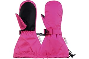 Ami&Li tots Gants d'hiver imperméables pour Enfants - Moufles Chaudes pour Le Ski - Gants de Neige avec Poignets réglables