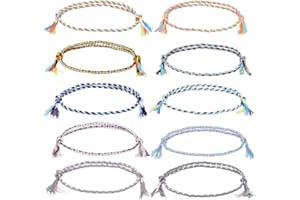 KSJEHW 10 Pezzi Cavigliera Surfer Set, Cavigliera Boho, Cavigliera Tessuto Donna, Cavigliera Uomo Gioiello, Accessori Spiaggia, Impermeabile e Regolabile