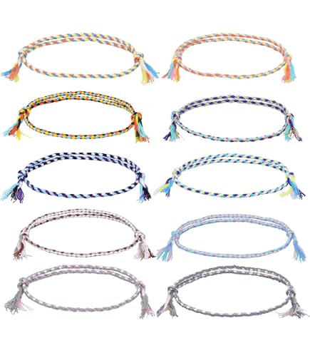Braccialetto regolabile da surfista, colorato, di qualità premium, stile boho, fatto a mano, per festival musicali, cavigliera estiva in stile boho vintage nepalese - Italia