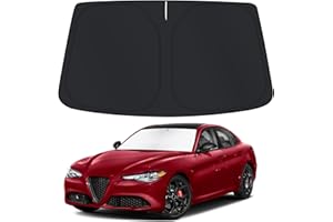 D-Lumina Parasole per parabrezza per Alfa Romeo Giulia 2017-2020 Accessori, Parasole per Parabrezza Anteriore, Protezione UV, Pieghevole e Portatile
