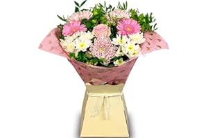 Strawberries & Cream Bouquet, Beautiful Fresh Flowers, Flower Delivery, Perfect Mother's Day Bouquet, Birthday bouquet, Anniversary and Thank You Gift with cut flower food. All Occasions