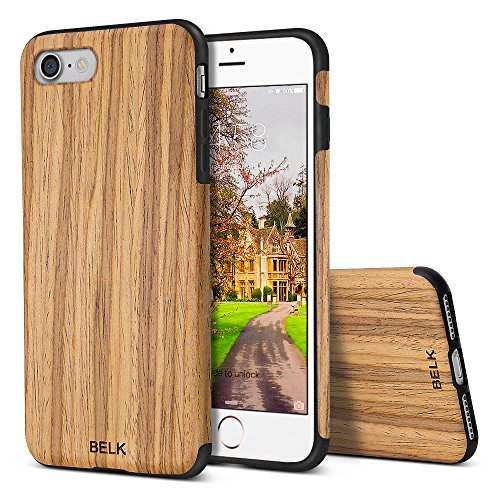 iPhone 6S Case, iPhone 6 Case, BELK [Soft Wood Case] Ultra Hybrid Rubber Bumper Case, Slim Reinforced TPU Back Cover for iPhone 6 & iPhone 6S(4.7 inch) - Teak