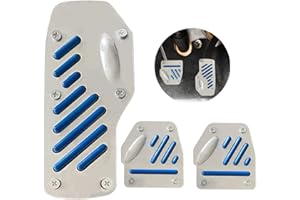 Diyxisk Auto Pedalabdeckungen,3 Stück Bremspedale,Universal Accelerator Pedal,Pedalkappen,Kein Bohren Erforderlich Rutschfeste Pedalmatte