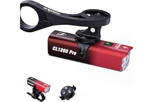 TOWILD 1200 Lumen Smart Bicycle Headlights,Super Bright Front Bike Light with Wireless Remote Control and Bicycle Out Front Edge Mount,5000mAh Rechargeable IPX6 Waterproof Bike Lights for Night Riding