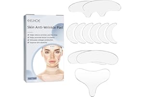 Anti Wrinkle Silicone Pads, Layhou 11 Pieces Reusable Anti Wrinkle Patches for Forehead, Eyes, Cheeks, Neck and Chest, Face Lift Shaping