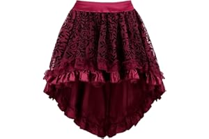 Grebrafan Steampunk Skirt for Corset Women