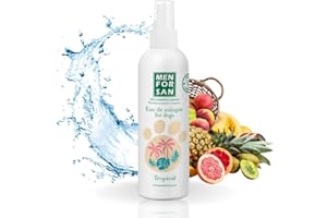 MENFORSAN Eau de Toilette Tropical pour Chiens 125ml, Effet déodorant, Parfum Doux et Durable