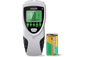 Lorrtta Stud Finder Wall Scanner Professional Wall Scanner & Stud Finder 5-in-1 Multi-Function Detector for Wood, Metal, Live Wires, Pipes, Joists with LCD Screen and Non-Scratch Backing