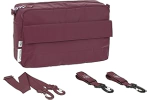 LÄSSIG Organizador para cochecito de bebé bolso bandolera bolso para cochecito incl. enganche para cochecito/Casual Buggy Organizer Bag deep red