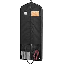 43-Inch Garment Bag For Travel – Duffle Style Hanging Suit Bag, Dustproof & Waterproof With Clear Window. Great For Suits, Dresses & Coats