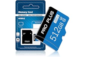 QUORVEXIUM 512GB Micro SD SDXC microsdxc High Speed MicroSD Memory Card with Adapter For Smartphone,Action Camera,Portable Gaming Devices and Drone