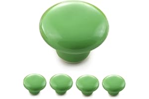 Möbelknöpfe 4er Set aus Porzellan/Keramik grün – Möbelgriff Türknauf Schrankgriff Schrankknopf Möbelknauf – Knauf & Griff in Vintage Shabby Landhaus Antik für Möbel Schublade Schrank by Ganzoo